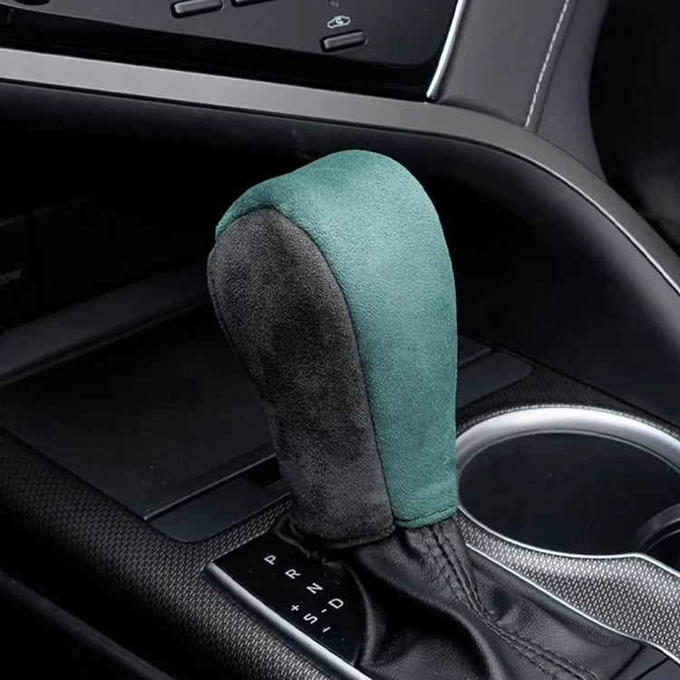 Suede Automatic Manual Gear Lever Cover(Green) by buy2fix
