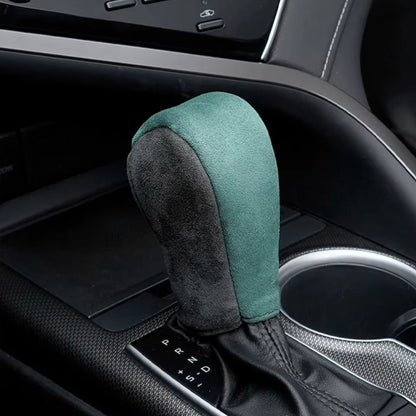 Suede Automatic Manual Gear Lever Cover(Green) by buy2fix