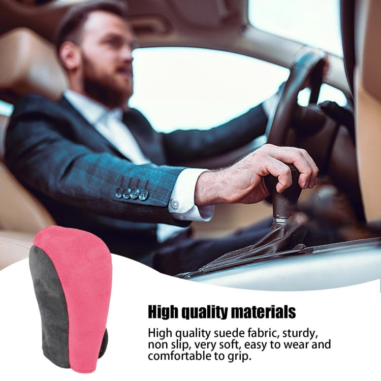 Suede Automatic Manual Gear Lever Cover(Red) by buy2fix