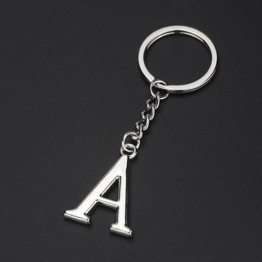 Double-Sided Three-Dimensional Plating Alphabet Keychain, Style: A by buy2fix