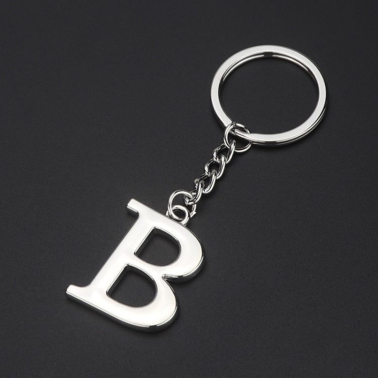 Double-Sided Three-Dimensional Plating Alphabet Keychain, Style: B by buy2fix