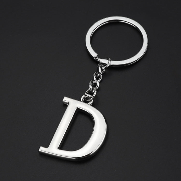 Double-Sided Three-Dimensional Plating Alphabet Keychain, Style: D by buy2fix
