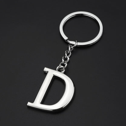 Double-Sided Three-Dimensional Plating Alphabet Keychain, Style: D by buy2fix