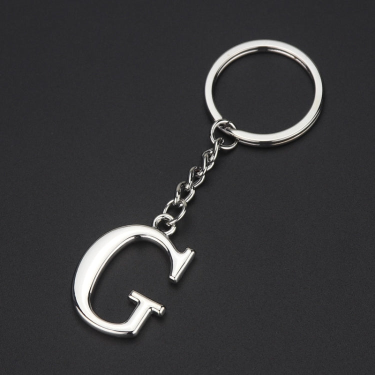Double-Sided Three-Dimensional Plating Alphabet Keychain, Style: G by buy2fix