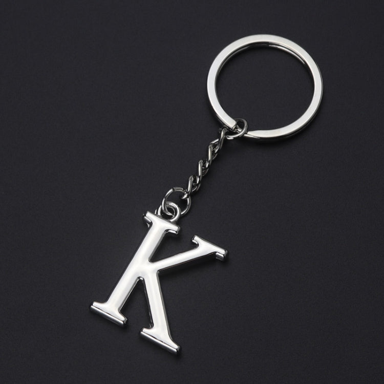 Double-Sided Three-Dimensional Plating Alphabet Keychain, Style: K by buy2fix