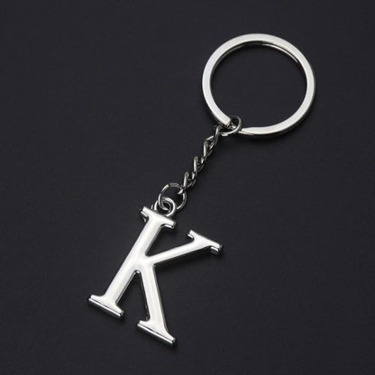 Double-Sided Three-Dimensional Plating Alphabet Keychain, Style: K by buy2fix