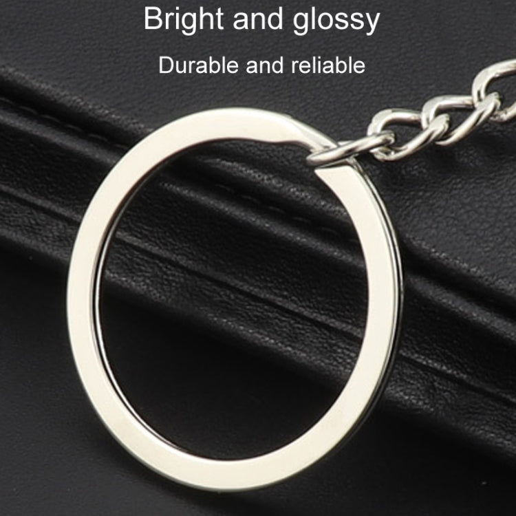 Double-Sided Three-Dimensional Plating Alphabet Keychain, Style: M by buy2fix