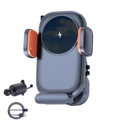 Car Wireless Charging Outlet Navigation Mobile Phone Holder(Single Hook Type) by buy2fix