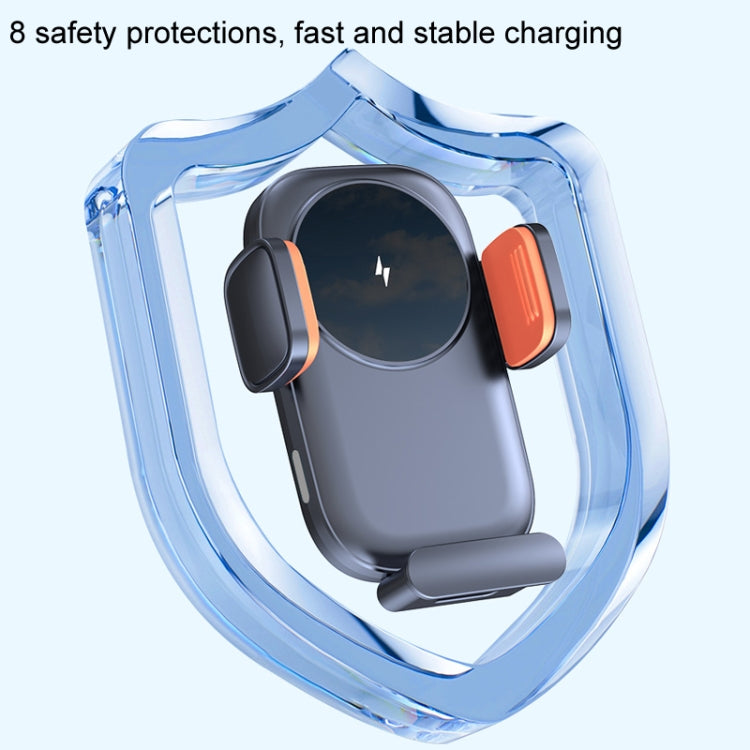 Car Wireless Charging Outlet Navigation Mobile Phone Holder(Single Hook Type) by buy2fix