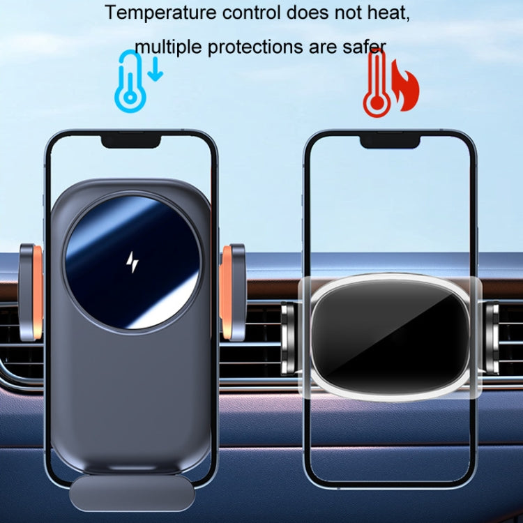 Car Wireless Charging Outlet Navigation Mobile Phone Holder(Single Hook Type) by buy2fix