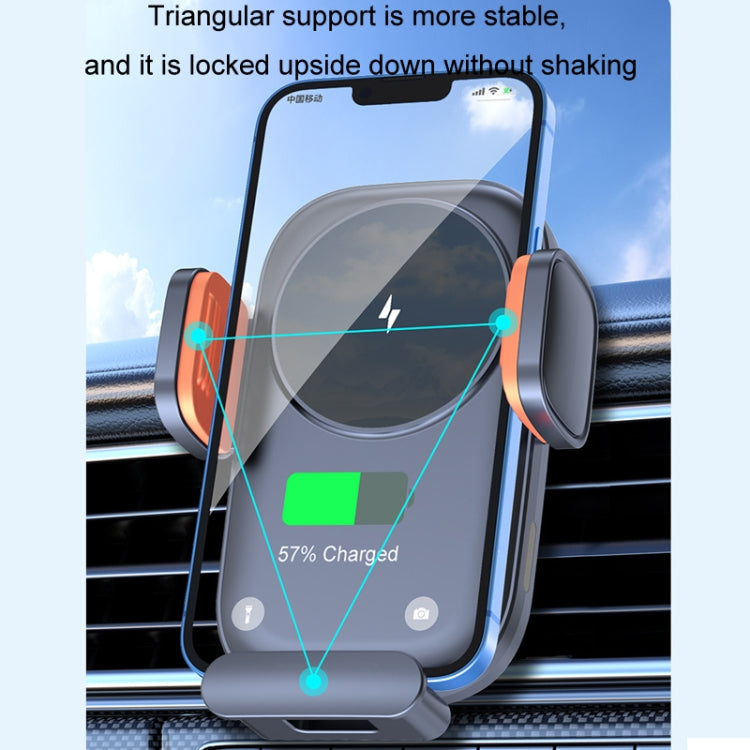 Car Wireless Charging Outlet Navigation Mobile Phone Holder(Single Hook Type) by buy2fix