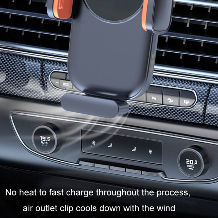 Car Wireless Charging Outlet Navigation Mobile Phone Holder(Single Hook Type) by buy2fix