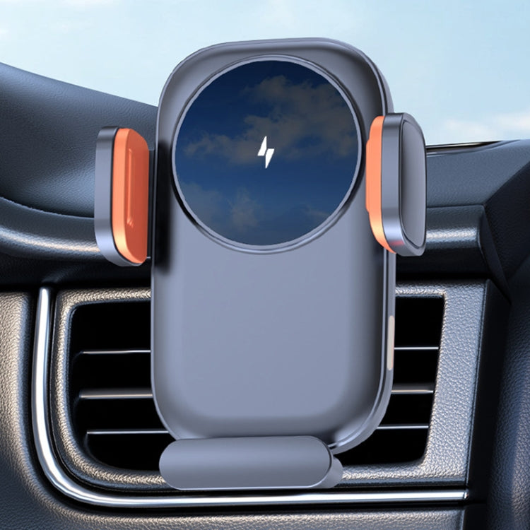 Car Wireless Charging Outlet Navigation Mobile Phone Holder(Single Hook Type) by buy2fix