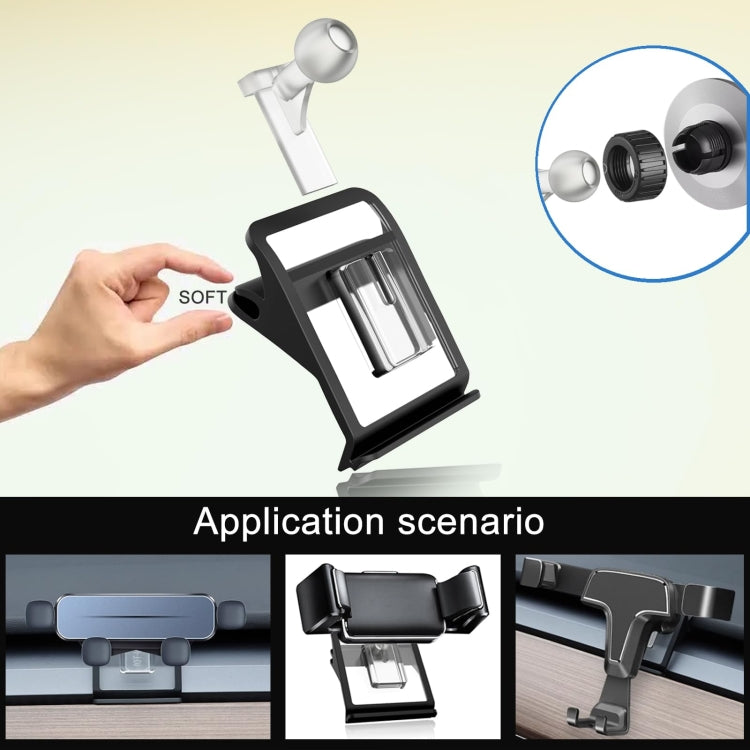 For Tesla Car Dashboard 17mm Universal Ball Buckle Mobile Phone Holder Base(D05) by buy2fix