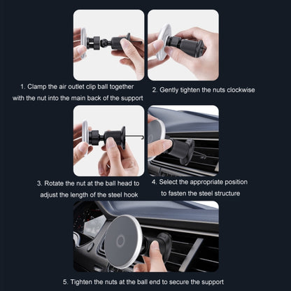 Car Wireless Magnetic Atmosphere Light Mobile Phone Holder(W17) by buy2fix