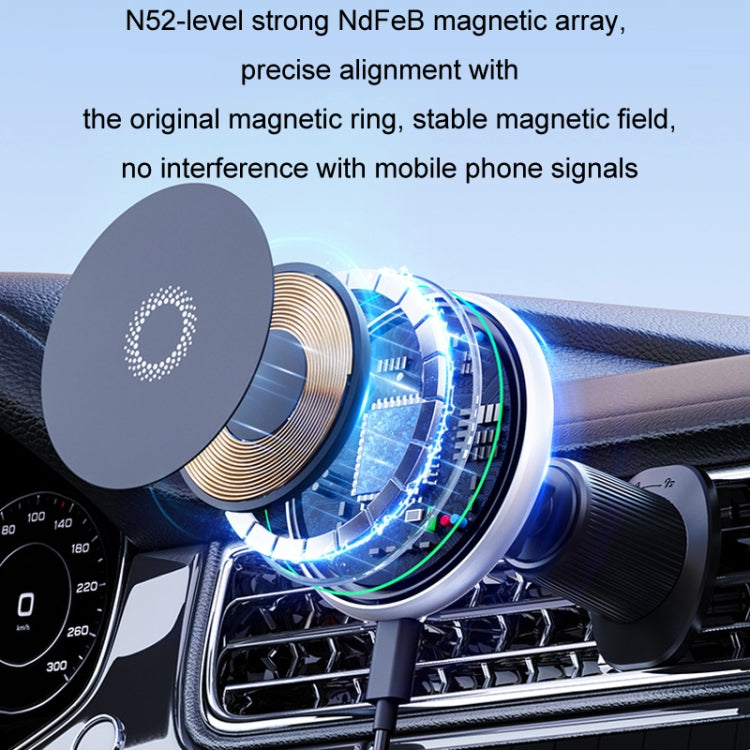 Car Wireless Magnetic Atmosphere Light Mobile Phone Holder(W17) by buy2fix