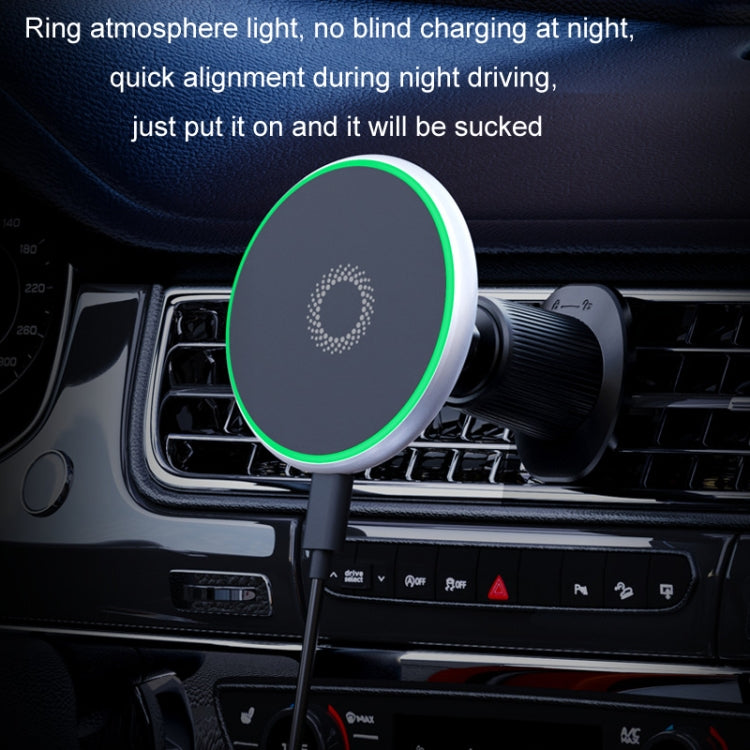 Car Wireless Magnetic Atmosphere Light Mobile Phone Holder(W17) by buy2fix