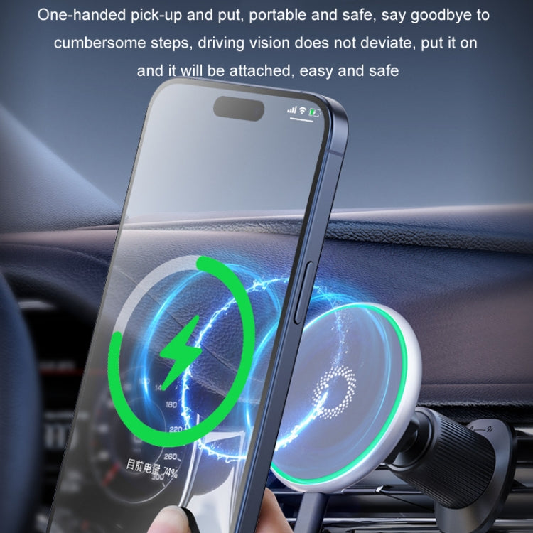 Car Wireless Magnetic Atmosphere Light Mobile Phone Holder(W17) by buy2fix