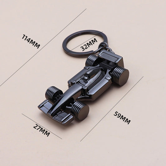 F1 Racing Car Keychain Portable Bag Decoration Pendant, Style: X-035 Hollow Black by buy2fix