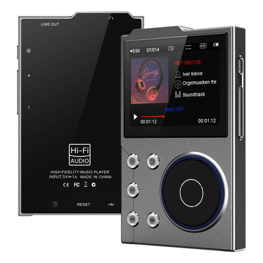 2.4 Inch HIFI Bluetooth Music Player DSD256 Mastering Sound Quality Walkman, Memory: 16GB+32GB(Gray) - MP3 Player by buy2fix | Online Shopping UK | buy2fix