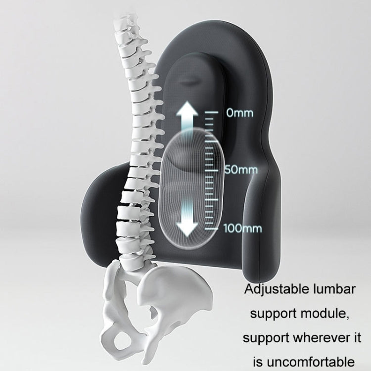 Multifunctional Car Memory Foam Adjustable Lumbar Support, Color: Classic Gray by buy2fix