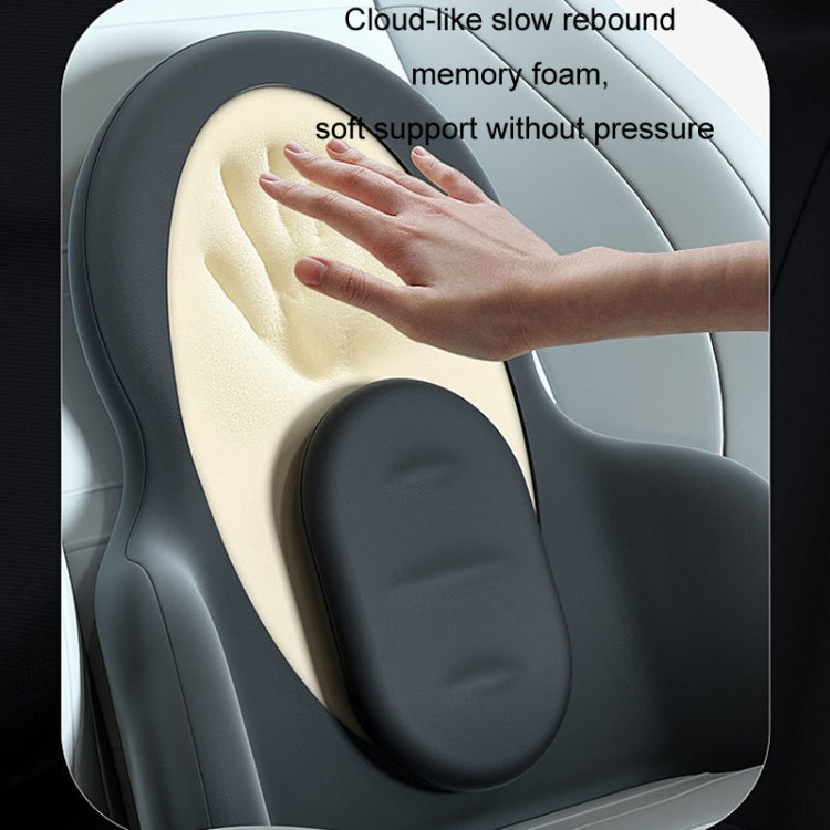 Multifunctional Car Memory Foam Adjustable Lumbar Support, Color: Classic Gray by buy2fix