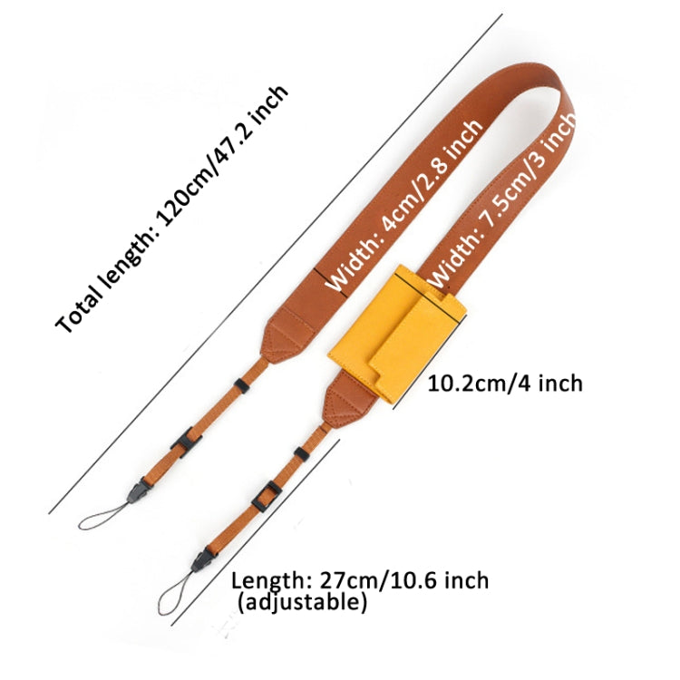 Universal PU Leather Shoulder Strap For SLR Cameras With Card Holder(Black) - Camera Strap by buy2fix | Online Shopping UK | buy2fix