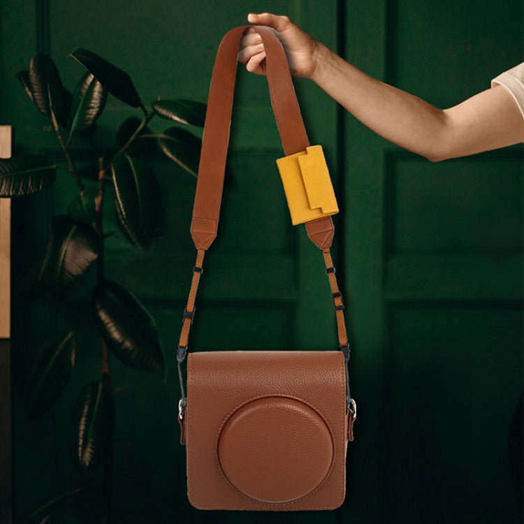 Universal PU Leather Shoulder Strap For SLR Cameras With Card Holder(Brown) - Camera Strap by buy2fix | Online Shopping UK | buy2fix