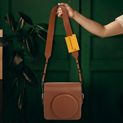 Universal PU Leather Shoulder Strap For SLR Cameras With Card Holder(Brown) - Camera Strap by buy2fix | Online Shopping UK | buy2fix