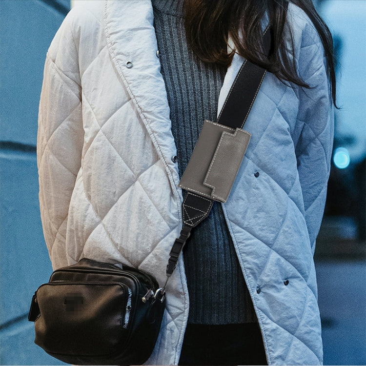 Universal PU Leather Shoulder Strap For SLR Cameras With Card Holder(Black) - Camera Strap by buy2fix | Online Shopping UK | buy2fix