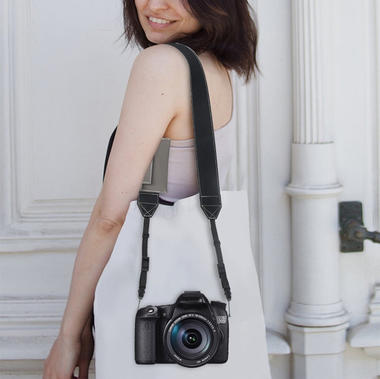 Universal PU Leather Shoulder Strap For SLR Cameras With Card Holder(Brown) - Camera Strap by buy2fix | Online Shopping UK | buy2fix