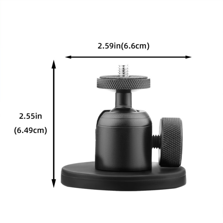 Magnetic Aluminum Alloy Ball Head Mount for Sports Cameras and Mobile Phones by buy2fix