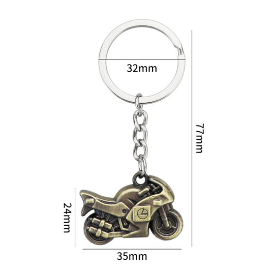 Simulation Cool Motorcycle Keychain Metal Decoration Pendant, Style: X-104 Green Antique by buy2fix