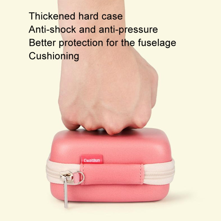 Cwatcun H45 Mini Storage Bag Small Microslice Digital Camera Bag PU Waterproof Hard Shell Bag(Pink) - Leather Bag by Cwatcun | Online Shopping UK | buy2fix