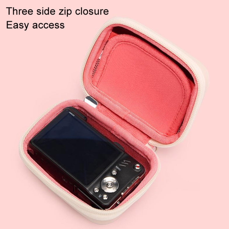 Cwatcun H45 Mini Storage Bag Small Microslice Digital Camera Bag PU Waterproof Hard Shell Bag(Pink) - Leather Bag by Cwatcun | Online Shopping UK | buy2fix
