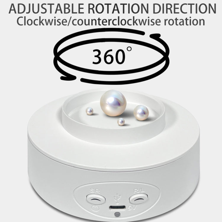 Intelligent Electric Roundabout 360 Degree Rotating Disc Table Live Shooting Video Props(White) -  by buy2fix | Online Shopping UK | buy2fix