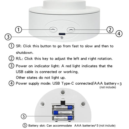 Intelligent Electric Roundabout 360 Degree Rotating Disc Table Live Shooting Video Props(Black) -  by buy2fix | Online Shopping UK | buy2fix