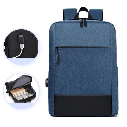 Large-capacity Travel Business Waterproof Laptop Backpack(Blue) by buy2fix