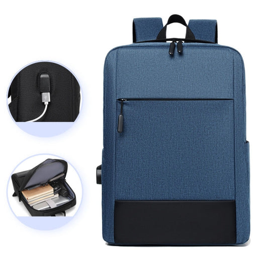 Large-capacity Travel Business Waterproof Laptop Backpack(Blue) by buy2fix