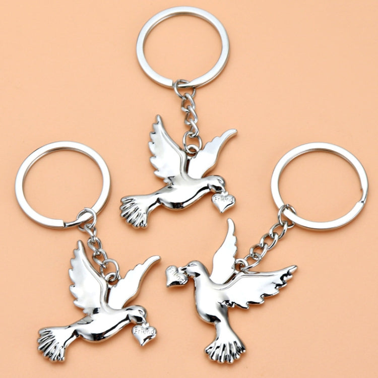 Metal Peace Dove Keychain Decorative Pendant, Model: X-1498 by buy2fix