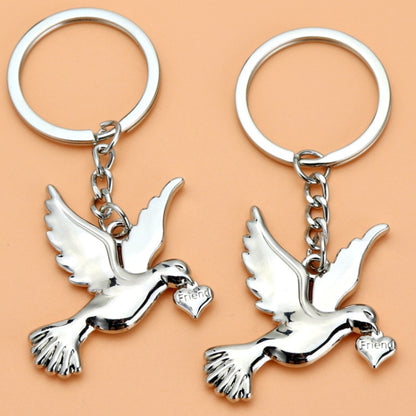 Metal Peace Dove Keychain Decorative Pendant, Model: X-1498 by buy2fix