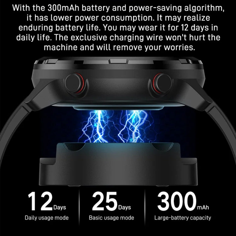 Outdoor GPS Sport Watch 1.32inch HD Round Screen Multi Sport Mode Smartwatch(Silver) by buy2fix