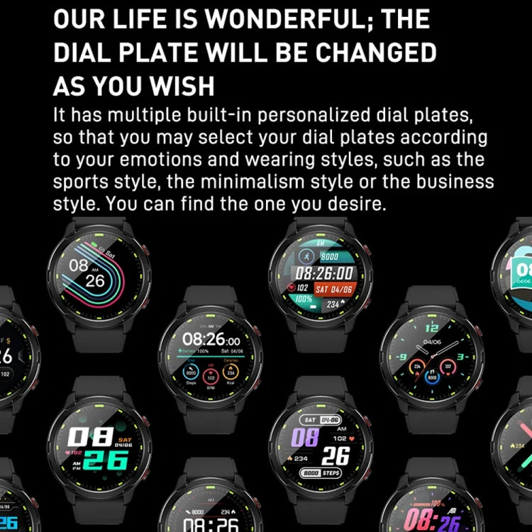 Outdoor GPS Sport Watch 1.32inch HD Round Screen Multi Sport Mode Smartwatch(Silver) by buy2fix