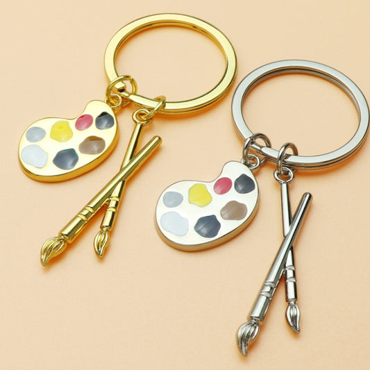 Mini Metal Drawing Board Keychain Bookbag Decorative Pendant, Color: Silver by buy2fix