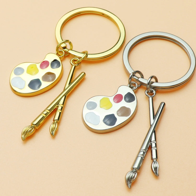 Mini Metal Drawing Board Keychain Bookbag Decorative Pendant, Color: Gold by buy2fix
