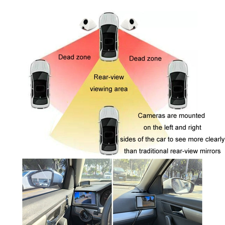 5 Inch AHD Video Monitor Car Reversing High-Definition Camera, Specification: Folding Screen No Video Recording + Blind Spot by buy2fix