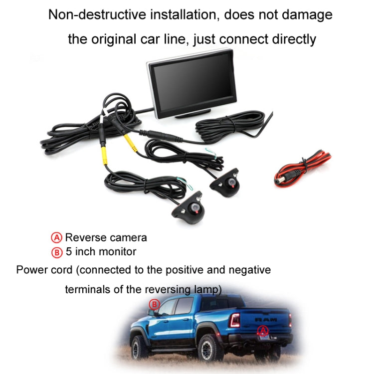 5 Inch Carplay Portable Surveillance Video Car Display, Specification: With Two-way Camera by buy2fix