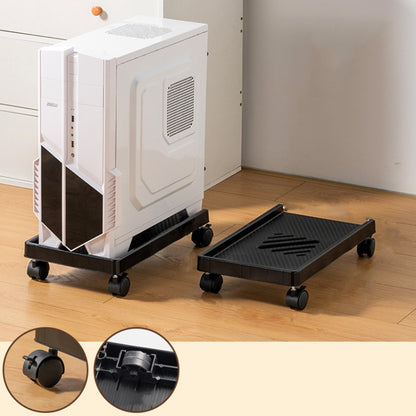 Computer Host Bracket Desktop Chassis Mobile Tray Base Heightening Rack with Pulley, Spec: Universal Wheel + Straight Wheel by buy2fix