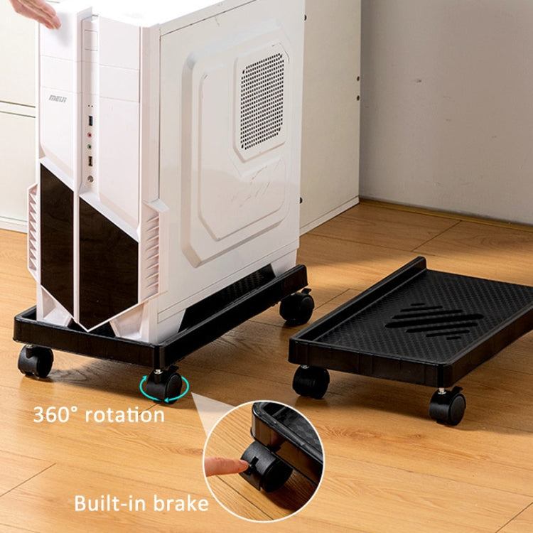 Computer Host Bracket Desktop Chassis Mobile Tray Base Heightening Rack with Pulley, Spec: Universal Wheel + Straight Wheel by buy2fix