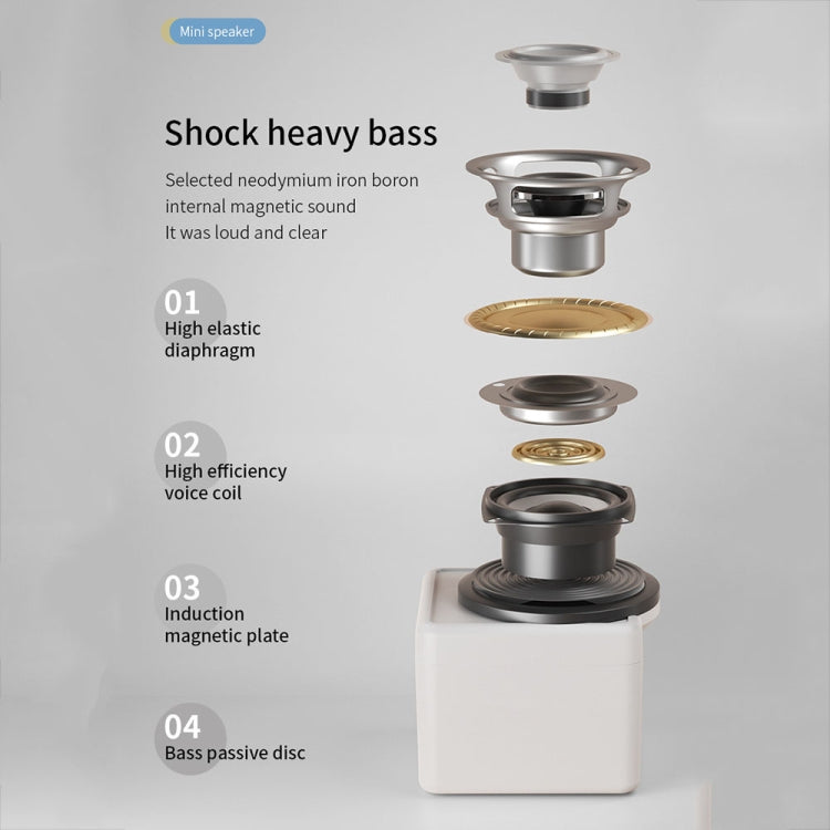 K1 Mini Desktop Computer Wired Speakers USB Subwoofer Speaker, Color: Light Edition White by buy2fix